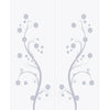 Cherry Blossom 8mm Obscure Glass - Clear Printed Design - Double Evokit Glass Pocket Door