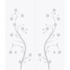 Double Glass Sliding Door - Cherry Blossom 8mm Obscure Glass - Obscure Printed Design with Elegant Track