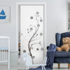Cherry Blossom 8mm Obscure Glass - Clear Printed Design - Single Evokit Glass Pocket Door