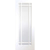 Cheshire White Absolute Evokit Pocket Double Pocket Door - Clear Glass - White Primed