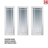 Cheshire White Internal Door Pair - Clear Glass - White Primed