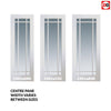 Four Folding Doors & Frame Kit - Worcester 3 Pane 3+1 - Clear Glass - White Primed