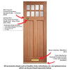 Chigwell Hardwood Front Door - Clear Toughened Double Glazing