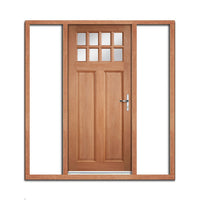Chigwell External Hardwood Door and Frame Set - Clear Double Glazing - Two Unglazed Side Screens, From LPD Joinery