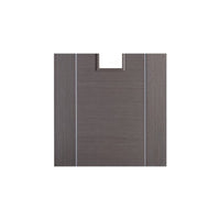 Bespoke Chocolate Grey Alcaraz Door Pair - Clear Glass - Prefinished