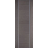 Modern flush grey colour interior door