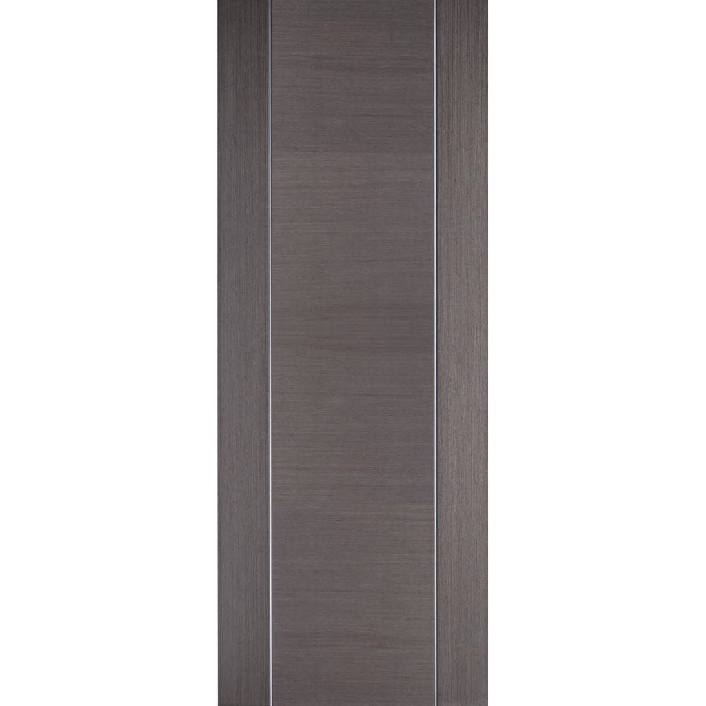 Modern flush grey colour interior door