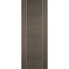Minimalist Wardrobe Door & Frame Kit - Two Alcaraz Chocolate Grey Doors - Prefinished