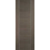 Bespoke Thruslide Chocolate Grey Alcaraz Door - 2 Sliding Doors and Frame Kit - Prefinished
