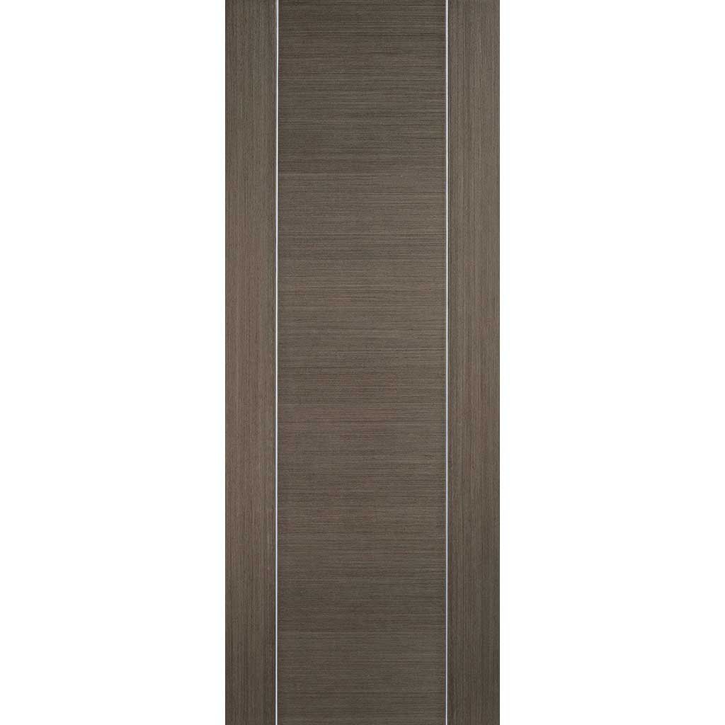 Bespoke Thruslide Chocolate Grey Alcaraz Door - 2 Sliding Doors and Frame Kit - Prefinished