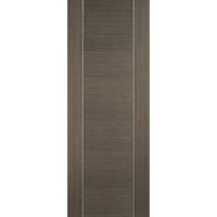 Bespoke Thruslide Chocolate Grey Alcaraz Door - 2 Sliding Doors and Frame Kit - Prefinished