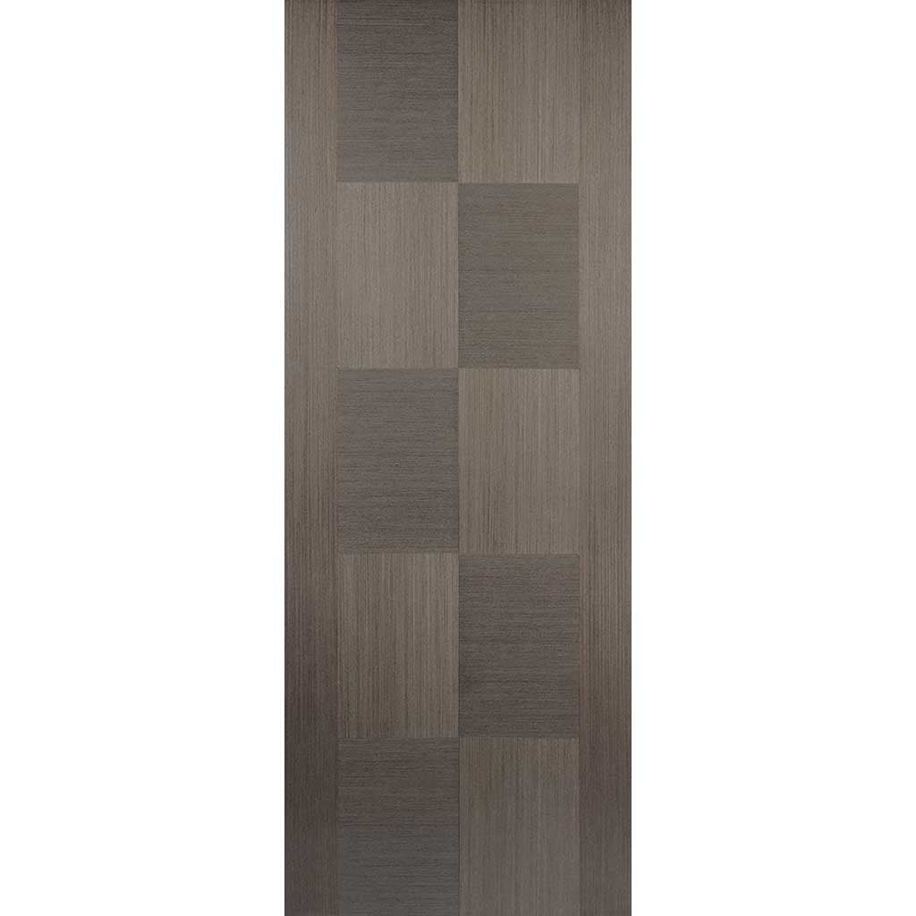 Bespoke Apollo Chocolate Grey Flush Door - 2 Door Wardrobe and Frame Kit - Prefinished