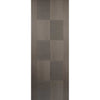 Single Sliding Door & Wall Track - Apollo Flush Chocolate Grey Door - Prefinished