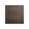 Bespoke Thruslide Vancouver Chocolate Grey Door - 2 Sliding Doors and Frame Kit - Prefinished