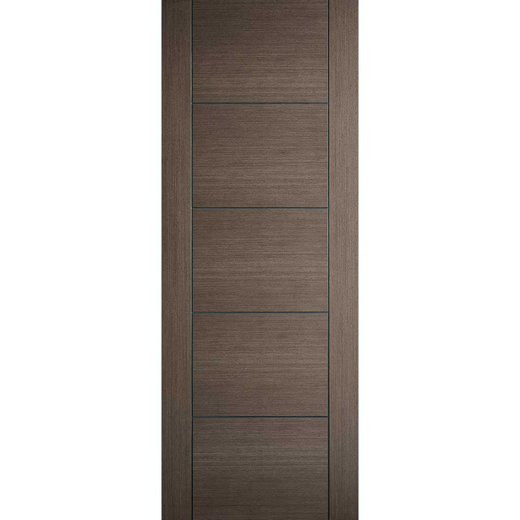 Bespoke Thruslide Surface Vancouver Chocolate Grey Door - Sliding Door and Track Kit - Prefinished