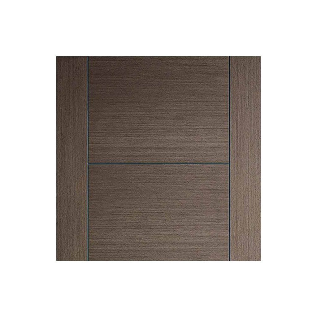 Bespoke Thruslide Vancouver Chocolate Grey Door - 2 Sliding Doors and Frame Kit - Prefinished