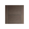 Two Sliding Doors and Frame Kit - Vancouver Flush Chocolate Grey Door - Prefinished