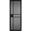 JB Kind Industrial City Black Internal Door - Tinted Glass - Prefinished