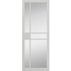 JB Kind Industrial City White Internal Door Pair - Clear Glass - Prefinished