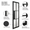 JB Kind Industrial Civic Black Internal Door Pair - Clear Glass - Prefinished