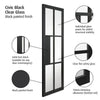 JB Kind Industrial Civic Black Door Pair - Clear Glass - Prefinished