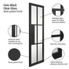 JB Kind Industrial Civic Black Door - Clear Glass - Prefinished