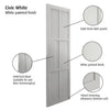 JB Kind Industrial Civic White Internal Door Pair - Prefinished