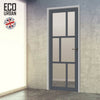 Handmade Eco-Urban Milan 6 Pane Solid Wood Internal Door UK Made DD6422G Clear Glass - Eco-Urban® Stormy Grey Premium Primed