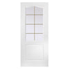 Classic Grained Internal PVC Door Pair - Georgian Style Leaded Glass
