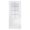 Classic Grained Internal PVC Door - Georgian Style Leaded Glass