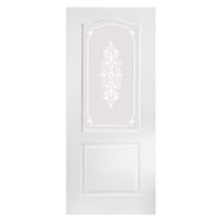 White PVC door on white background