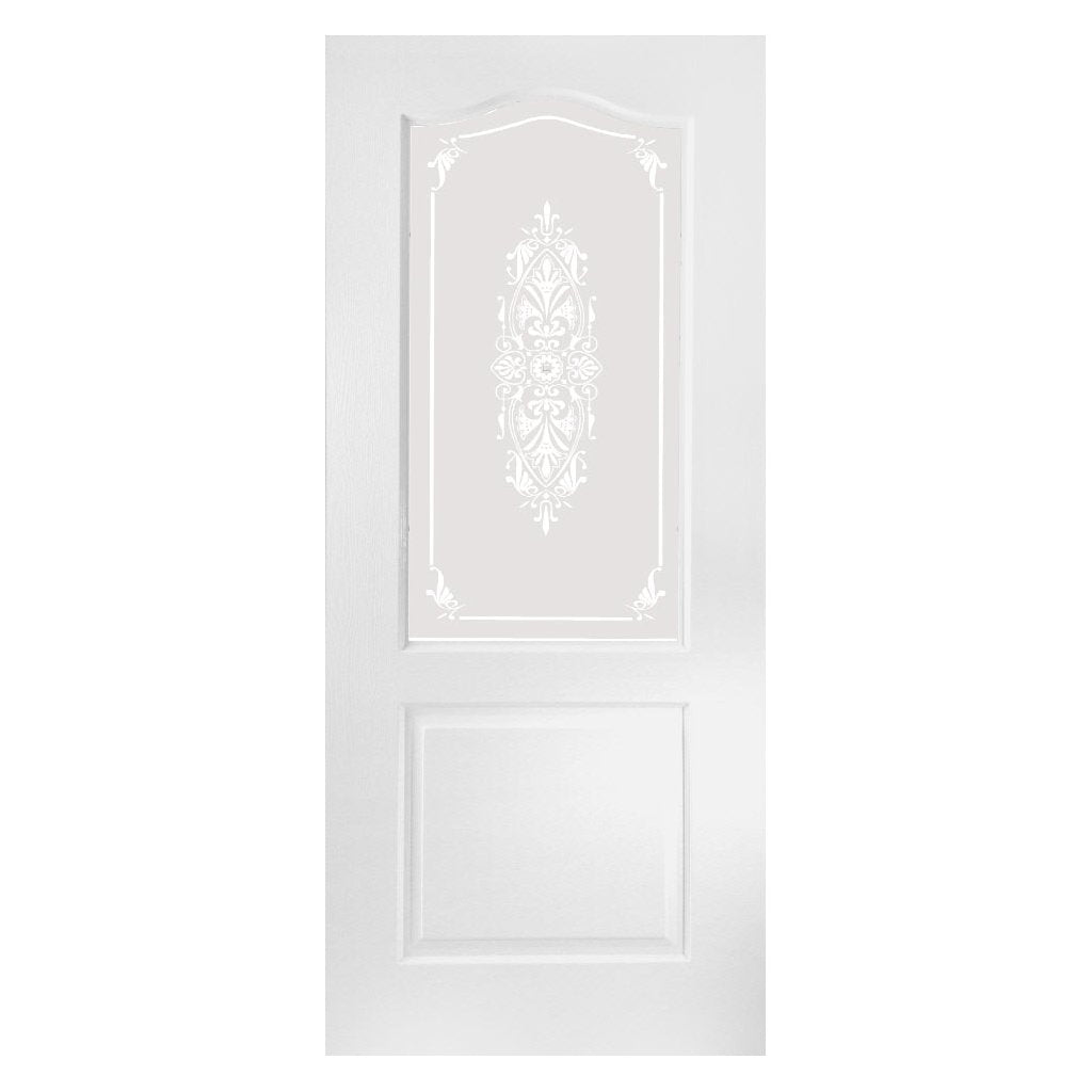 White PVC door on white background
