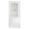 Classic Grained Internal PVC Door Pair - Starburst Style Glass