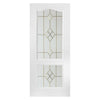 Classic Grained Internal PVC Door Pair - 2 Starburst Style Glass