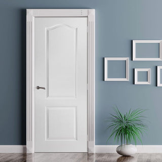 Image: White PVC classic panel door grained faces 