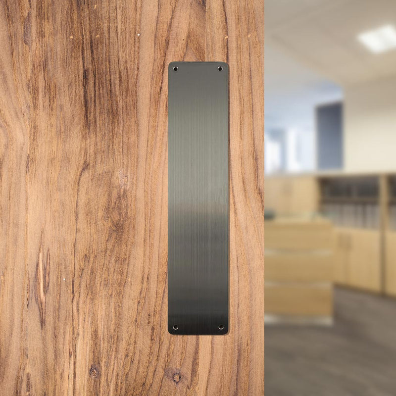 CleanTouch Finger Plate with Anti-Bacterial Coating - Satin Stainless Steel