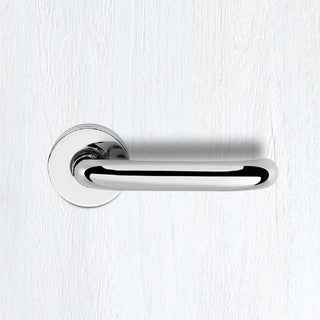 Image: CleanTouch RTD Lever on Round Rose Set with Anti-Bacterial Coating - Polished Chrome