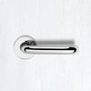 CleanTouch RTD Lever on Round Rose Set with Anti-Bacterial Coating - Polished Chrome