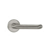 CleanTouch RTD Lever on Round Rose Set with Anti-Bacterial Coating - Satin Stainless Steel