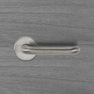 Image: CleanTouch RTD Lever on Round Rose Set with Anti-Bacterial Coating - Satin Stainless Steel