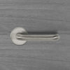 CleanTouch RTD Lever on Round Rose Set with Anti-Bacterial Coating - Satin Stainless Steel