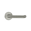 CleanTouch RTD Lever on Round Rose Set with Anti-Bacterial Coating - Satin Chrome