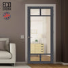Handmade Eco-Urban Sydney 5 Pane Door DD6417G Clear Glass - Dark Grey Premium Primed