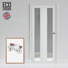 Handmade Eco-Urban Avenue 2 Pane 1 Panel Solid Wood Internal Door UK Made DD6410G Clear Glass - Eco-Urban® Cloud White Premium Primed