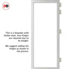 Baltimore 1 Pane Solid Wood Internal Door UK Made DD6301G - Clear Glass - Eco-Urban® Mist Grey Premium Primed