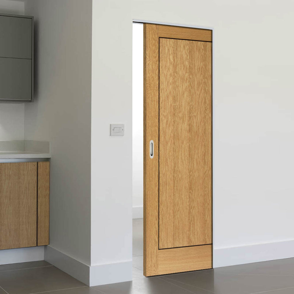 Clementine Oak Absolute Evokit Pocket Door - Prefinished