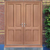 Colonial Exterior 4 Panel Hardwood Double Door and Frame Set, From LPD Joinery