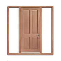 Colonial 4 Panel External Hardwood Door and Frame Set - Two Unglazed Side Screens, From LPD Joinery