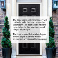 GRP Black & White Colonial 6 Panel Composite Door