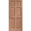 Colonial External Mahogany 6 Panel Door and Frame Set - One Unglazed Side Screen